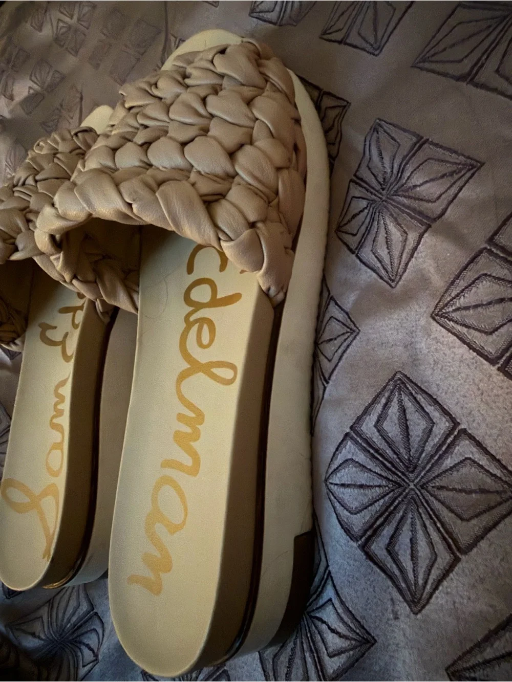 Sam Edelman Braided Slide Sandals - Nude